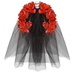 Dia De Los Muertos Rosenblüten Schleier - OS