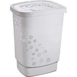 Rotho Wäschesammler Flowers 55 L grau