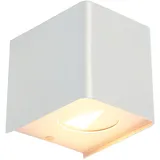 Nowa Außenleuchte Fassadenlampe Wandlampe weiß Balkonleuchte Wandleuchte, LED 2x 2 Watt 200Lm warmweiß, LxBxH 10x10x11,5 cm