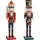Cepewa Nussknacker aus Holz Set König+Trommler r/g r/b 38 cm Weihnachtsdeko Figur Erzgebirge Nussbrecher Nutcracker Nusszange (1 x Nussknacker Set König+Trommler r/g 38 cm)