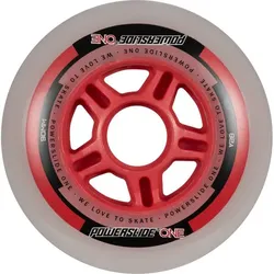 POWERSLIDE Inlineskates-Rollen-Set One Wheels 90mm, Rot/Schwarz/Weiß, 1
