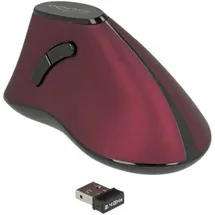 DeLock Wireless Ergonomische Vertikale Optische Maus rot/schwarz (12528)