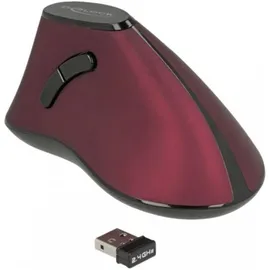 DeLock Wireless Ergonomische Vertikale Optische Maus rot/schwarz (12528)