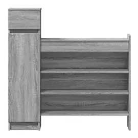 vidaXL Schuhschrank 100,5 x 100 x 28 cm grau / grau