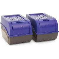 Novaliv 2x Mittel 5L marineblau Gemüsebox Kartoffel Aufbewahrungsbox Vorratsdose