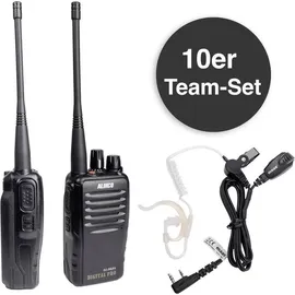 Alinco Team-Set DJ-PAX-4 + KEP-24-VK 150099 PMR-Handfunkgerät 10er Set