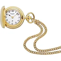 REGENT Umhängeuhr P-763 vergoldet, Quarz, Analog - Weiß