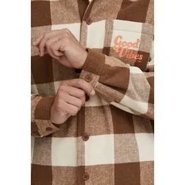 Blend Jacke / Orange,Braun,Weiß / L