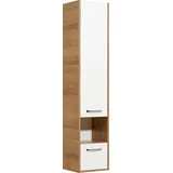 Saphir »Quickset 362 Badschrank, 35 cm breit, 1 Tür, Nische, 1 Schublade«, Badezimmer-Hochschrank inkl. Türdämpfer, Griffe in Chrom glänzend