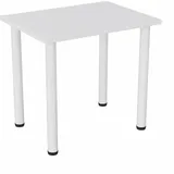 PLATAN ROOM Esstisch BOSTON, Küchentisch 80 x 60 cm, 100 x 60 cm Bürotisch, Schreibtisch Weiß, Eiche Artisan - Weiß