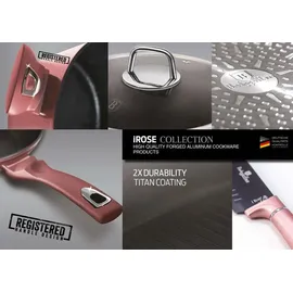 Berlinger Haus Irose Topf-Set 9-tlg. 3 x Kochtopf + 2 x Bratpfanne + 3 x Küchenutensilien + Grillplatte