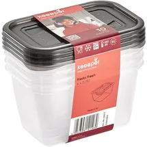 KEEEPER Frischhaltedose eckig transparent 0,75 l 4-teilig