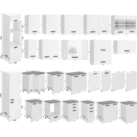 Belini Küchenzeile L-Form 320 x 204 cm Weiß