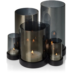 Philippi - Lichtermeer Windlicht, schwarz / transparent