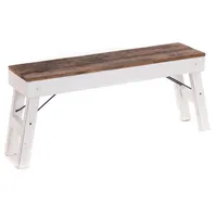 DESIGN DELIGHTS Sitzbank, Weiß, Holz, 112x48x28 cm, Esszimmer, Bänke,