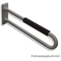 Hewi 801 Wandstützgriff 700 mm anthrazitgrau mit Armpolster
