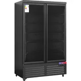 Gasfrit- Getränkekühlschrank mit Display, Inhalt 1300 Liter 2 Türen 1230 x 710 x 2030 mm mehrfarbiges LED-Licht