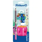Pelikan Combino Schreiblern- Bleistift-Set B pink Schreiblernbleistift, Radierer, Anspitzer, 3er Set