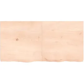 vidaXL Waschtischplatte 120x60x(2-6) cm Massivholz Unbehandelt