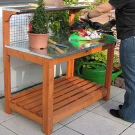 HABAU Arbeitsplatte Holz 101 x 55 x 117 cm Orange