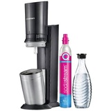 Sodastream Wassersprudler Crystal 3.0 Schwarz, Edelstahl