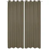 HOMEbasics Ösenschal Atlantika, Taupe, Textil, Uni, 140x235 cm, Wohntextilien, Gardinen & Vorhänge, Fertiggardinen, Ösenschals