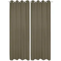 HOMEbasics Ösenschal Atlantika, Taupe, Textil, Uni, 140x235 cm, Wohntextilien, Gardinen & Vorhänge, Fertiggardinen, Ösenschals