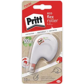 PRITT Korrekturroller Eco Flex, seitliche Anwendung, sofort überschreibbar, Bandlänge 10 m, Bandbreite 4,2 mm, Spar-Set mit 5 Rollern, 9H PRKEB VS weiß