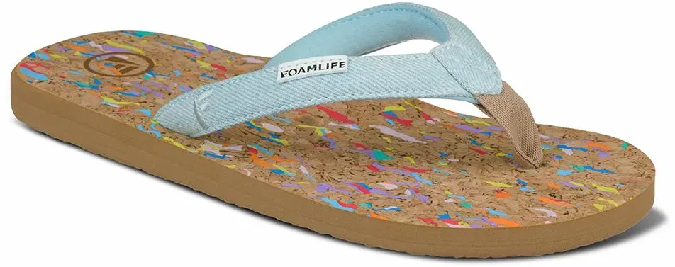 FoamLife Damen Goldie Zehentrenner - 40 - Denim Blue