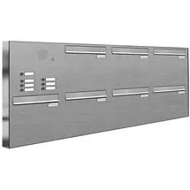 AL Briefkastensysteme Durchwurfbriefkasten Edelstahl Silber