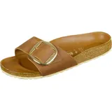 Birkenstock Madrid Big Buckle Nubukleder geölt schmal cognac 41