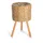 Paco Home Blumentopf Übertopf Natur, Rattan Set mit Folieneinsatz Pflanzentopf Auslaufsicher Groß für Zimmerpflanzen, Farbe:Natur, Sets:3pcs Set/Design 2