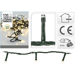 EDM FESTE GIRLANDE 120 WARME WEIßE LEDS FEST 220V 12M IP44