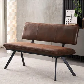 B&D home B&D home® Sitzbank, Braun, Textil, 160x86x57 cm Oeko-Tex® Standard 100, Esszimmer, Bänke, Sitzbänke