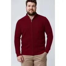 Men Plus by Happy Size Strickjacke Rot L