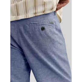 JACK & JONES Herren, Chino SHORT JPSTACE SUMMER LINEN BLEND Relaxed fit 12248627 Faded blau Melange L