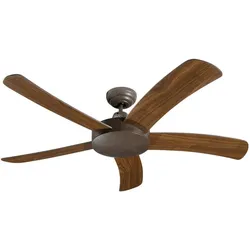 CasaFan Falcetto BA Deckenventilator  (Ø) 132 cm Flügelfarbe: Nussbaum Gehäusefarbe (Details): Braun