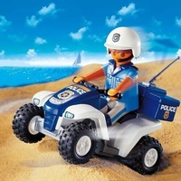 2 Stück PLAYMOBIL 3655 Polizei Quad mit Retroreibungsmotor NEU