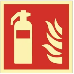 Brandschutzzeichen DIN EN ISO 7010 L200xB200mm Feuerlöscher Ku.