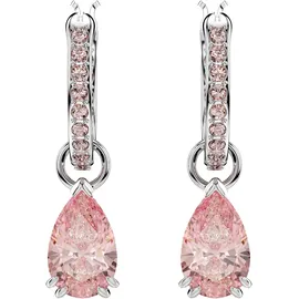 Swarovski Attract Drop-Ohrhänger, Rosane, Rhodinierte Ohrringe, mit Swarovski Kristallen im Tropfenschliff