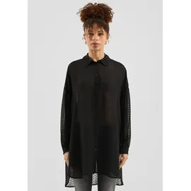 QS Transparente Longbluse schwarz 34