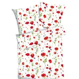 KAEPPEL Bettwäsche Sommermohn rot 135 x 200 cm + 80 x 80 cm