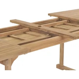 vidaXL Gartentisch Ausziehtisch 180-280 x 100 x 75 cm Massivholz Teak Braun
