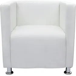 vidaXL Sessel im Würfel-Design Kunstleder Weiß