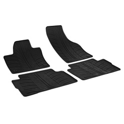 AZUGA Auto-Fußmatten Gummi-Fußmatten passend für VW Sharan ab 2010-2023/Seat Alhambra ab 20, für Seat,VW Alhambra,Sharan Van schwarz