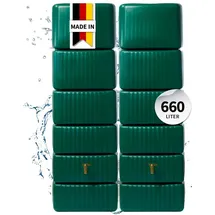 4rain Slim Wandtank Set 2 x 330 l inkl. Verbinder dunkelgrün