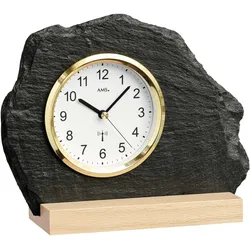 Tischuhr klassisch Massivholzgehäuse Buche - AMS Modell: 5115