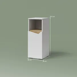 livinity® Timavo Midischrank 30 x 74,5 x 35 cm Weiß