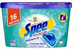 Spee Aktiv Duo-Caps Frische Kick Vollwaschmittel SFC16 , 0,32 kg - Box für 16 Waschladungen
