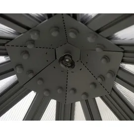 CANOPIA Oasis Alu grau Polycarbonatscheiben / Dach HKP 6 mm Ø 2,47 x 2,67 m